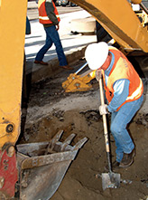 excavator digging