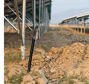 Buried cable in solar farm