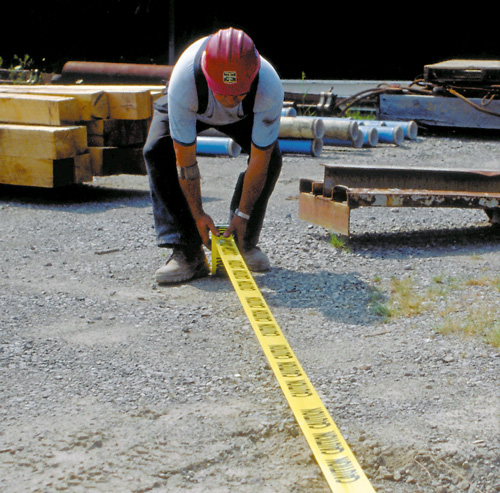 Worker marking boundary