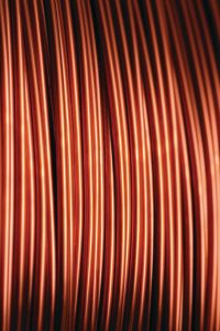 Close up of copper wire